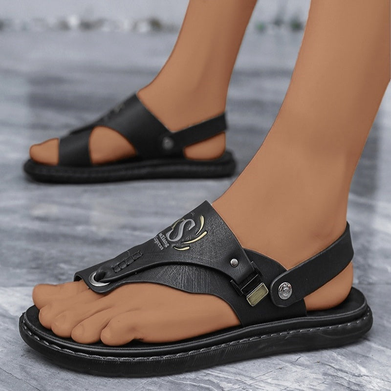 Rosenau | Herren Sandalen mit verstellbarem Riemen