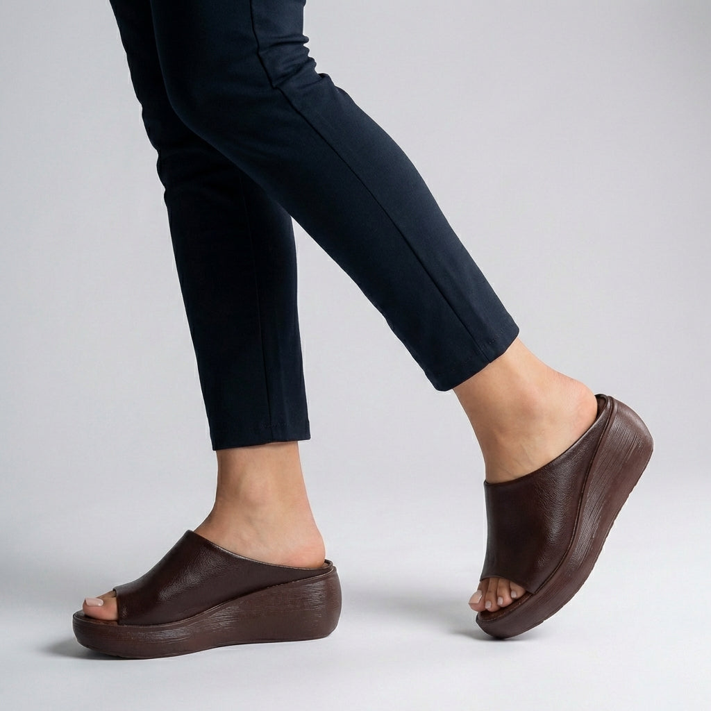 Rosenau™ | Leder Plattform-Sandalen