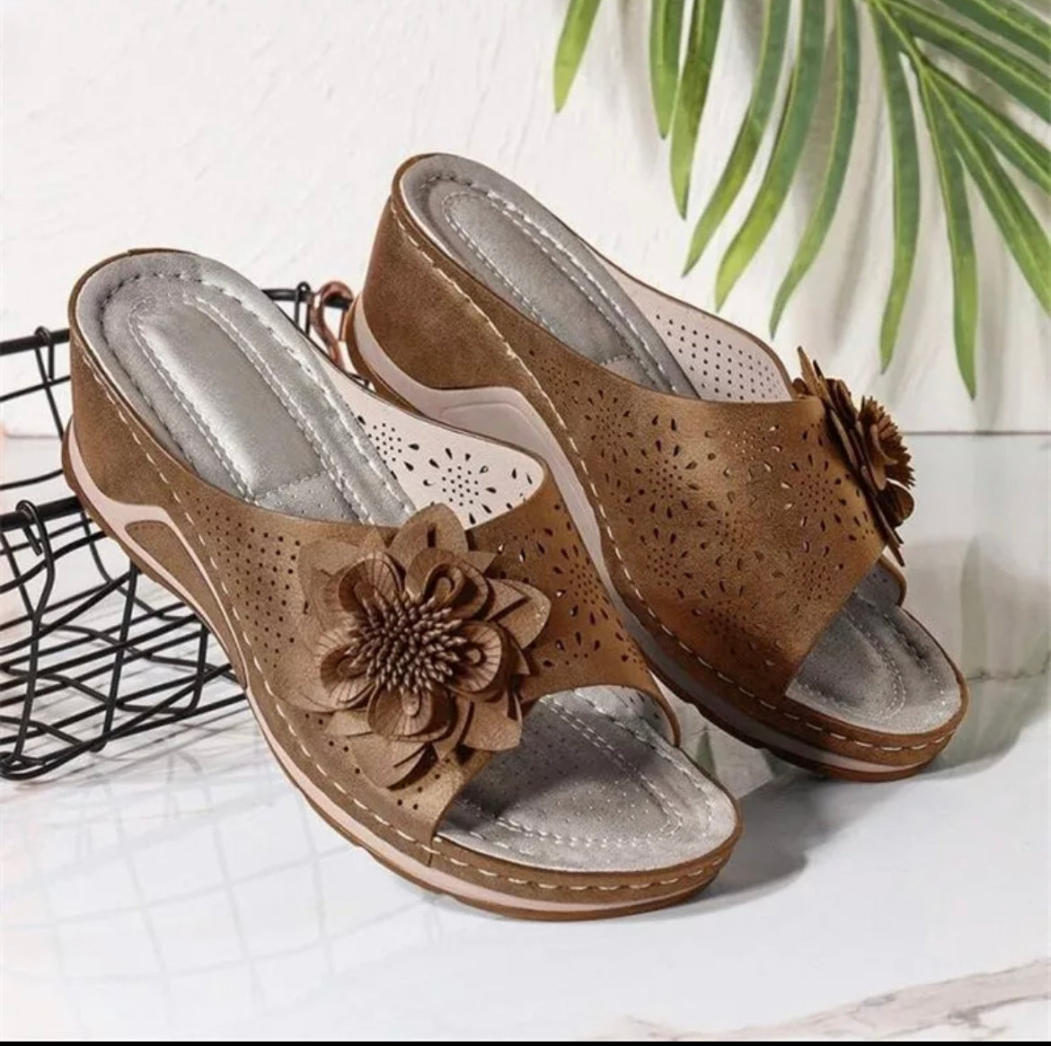 Rosenau | Leder-Sandalen mit Fußgewölbeunterstützung