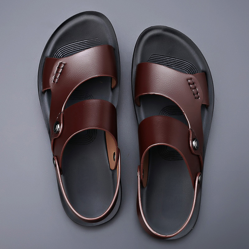 Herren-Doppelschulter-Sandalen mit Rückenschnalle