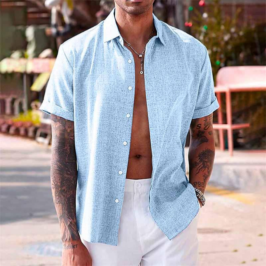 Jaxon |  Lightweight Cotton Linen Short Sleeve Shirt