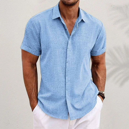 Jaxon |  Lightweight Cotton Linen Short Sleeve Shirt