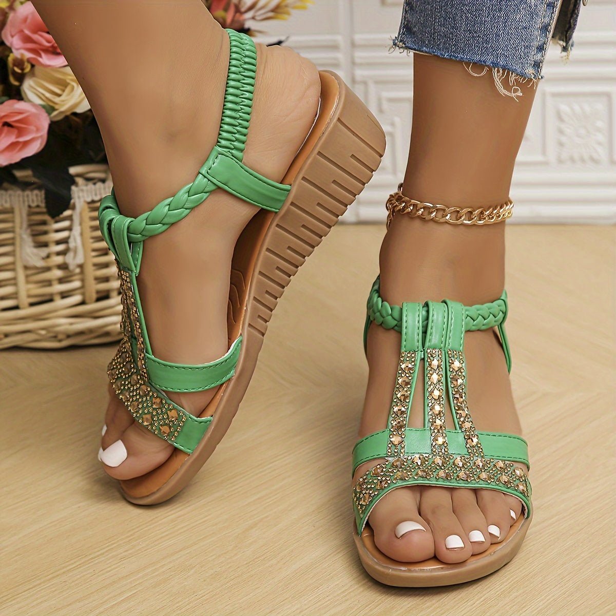 Lainey | Orthopedic T-Strap Wedge Sandals