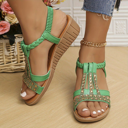 Lainey | Orthopedic T-Strap Wedge Sandals