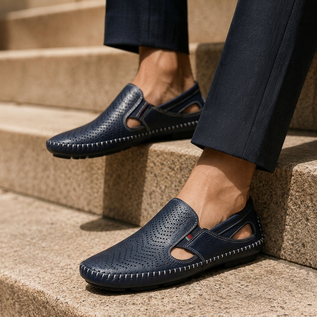Leonardo Italienische Leder Sandalen