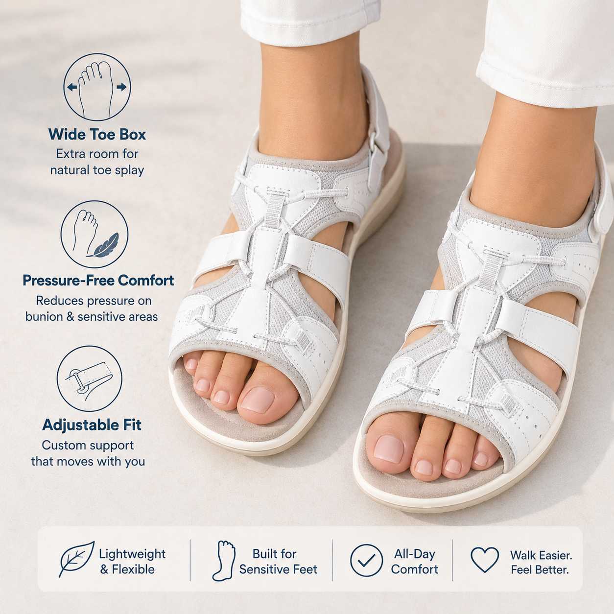 Rosenau™ | Orthopädische verstellbare Sandalen