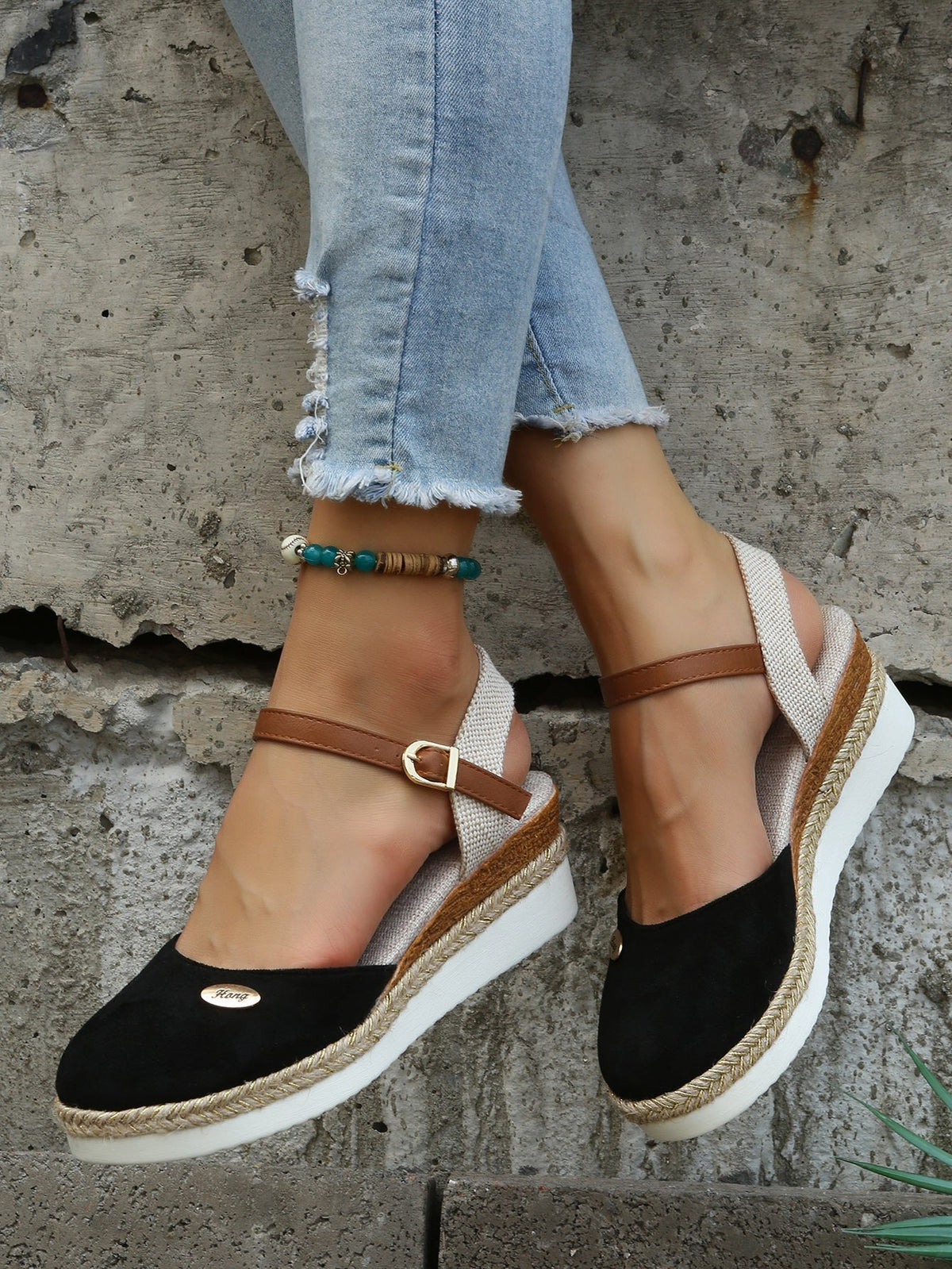 Hannah | Woven Wedge Sandals