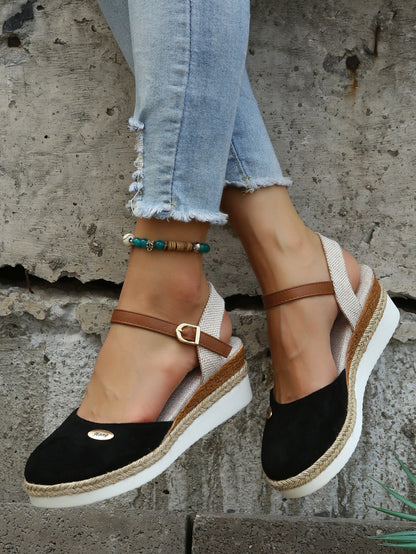 Hannah | Woven Wedge Sandals