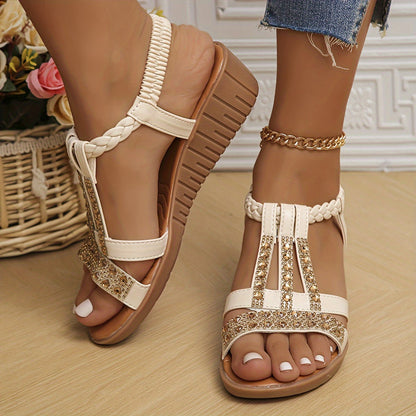 Hannah | Bohemian Low Wedge Heel Sandals
