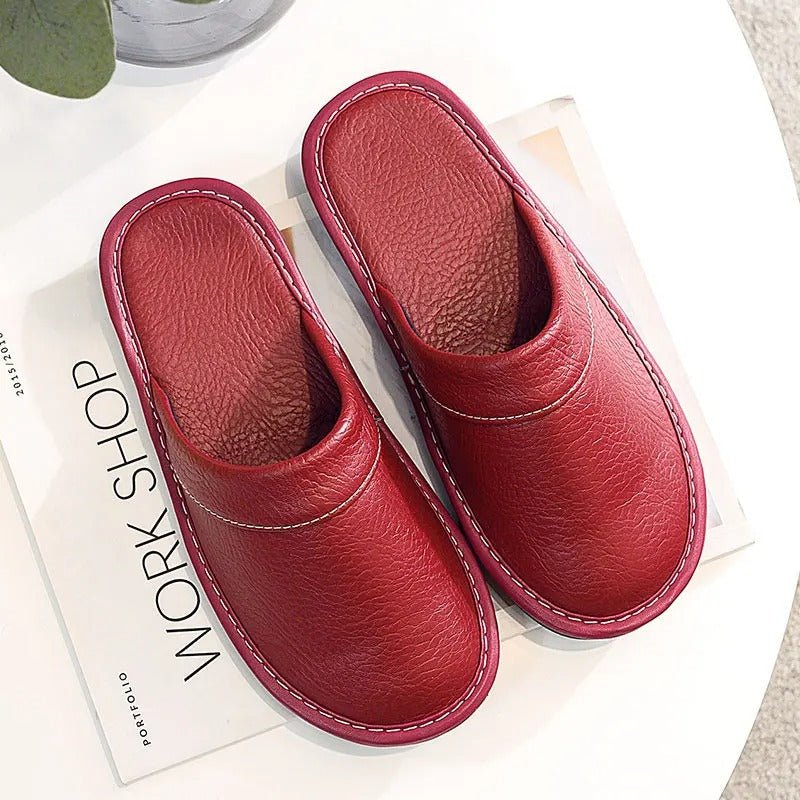 Leon | Premium Leather Cozy Slippers