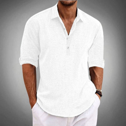 Damian | Breathable Pure Linen Polo Shirt