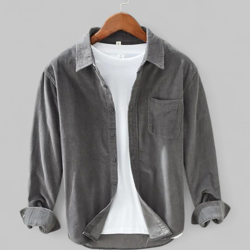 Josiah | Corduroy Shirt – Retro Long Sleeve Style for Men