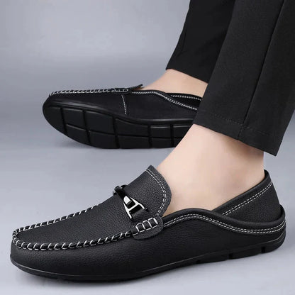 Samuel | Classic Stitch-Detail Driving Loafers
