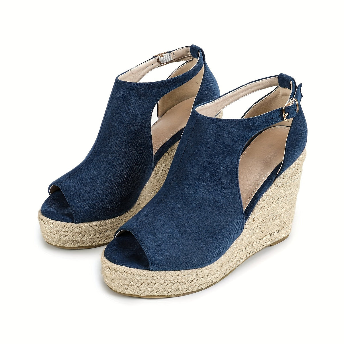 Hannah | Velvet Platform Wedges