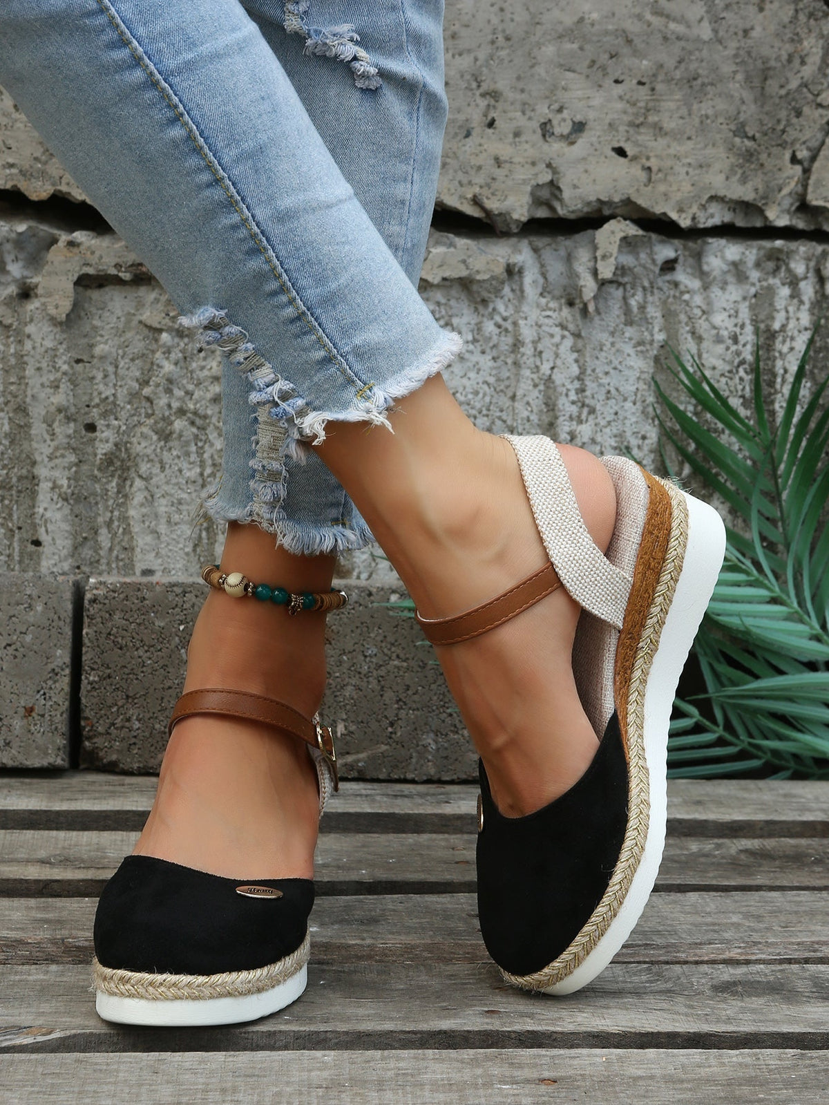 Hannah | Woven Wedge Sandals