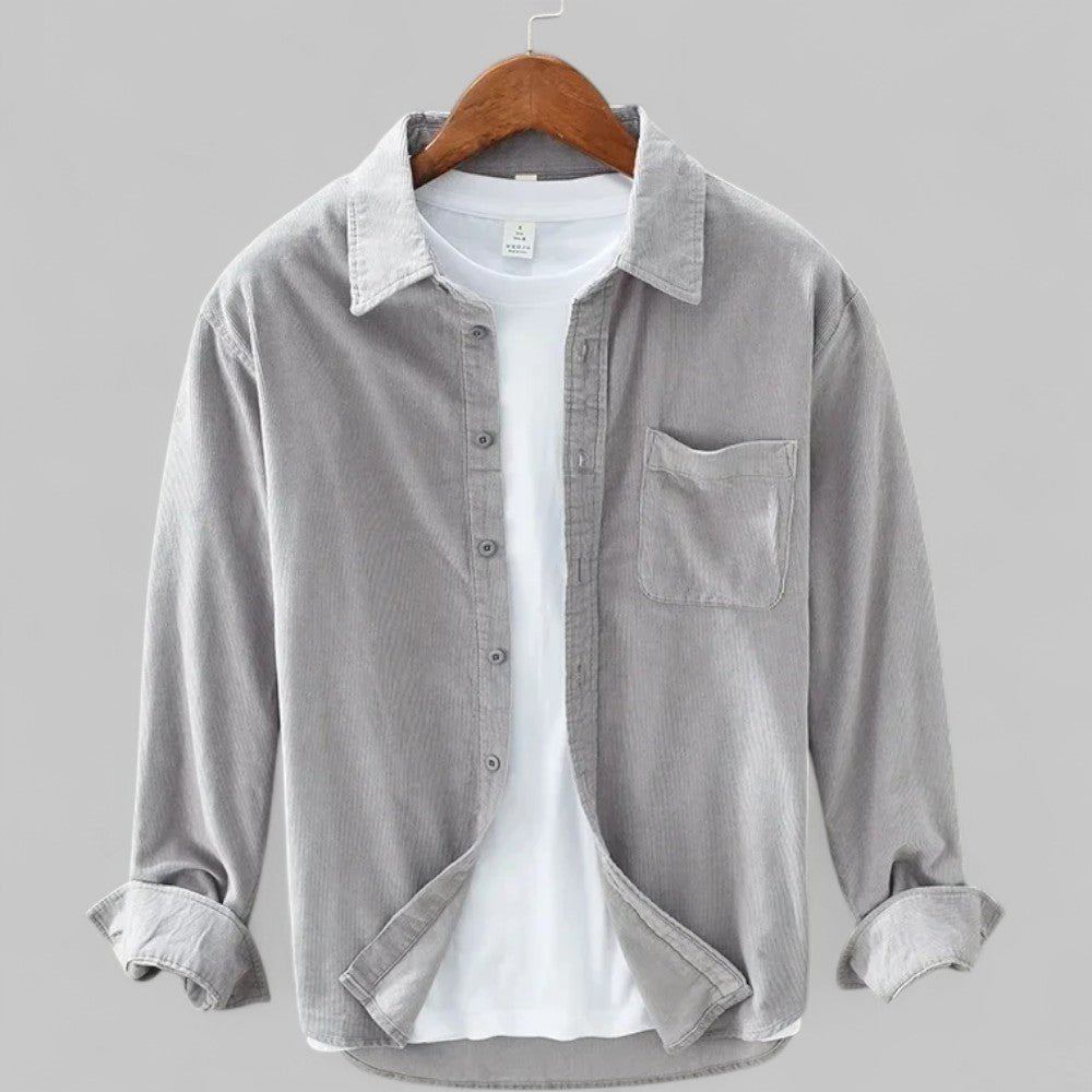 Josiah | Corduroy Shirt – Retro Long Sleeve Style for Men