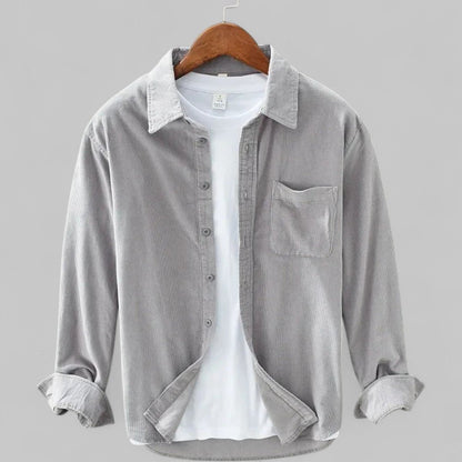 Josiah | Corduroy Shirt – Retro Long Sleeve Style for Men