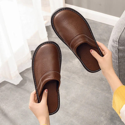 Leon | Premium Leather Cozy Slippers