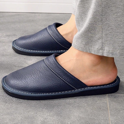 Leon | Premium Leather Cozy Slippers