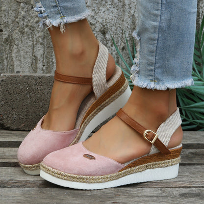 Hannah | Woven Wedge Sandals