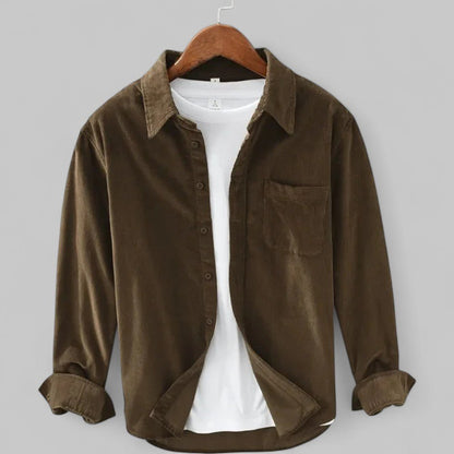 Josiah | Corduroy Shirt – Retro Long Sleeve Style for Men