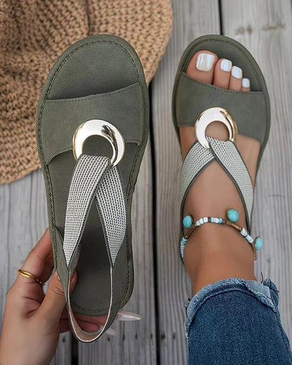 Laura | Orthopedic Sandals with metal Buckle and Arch Support