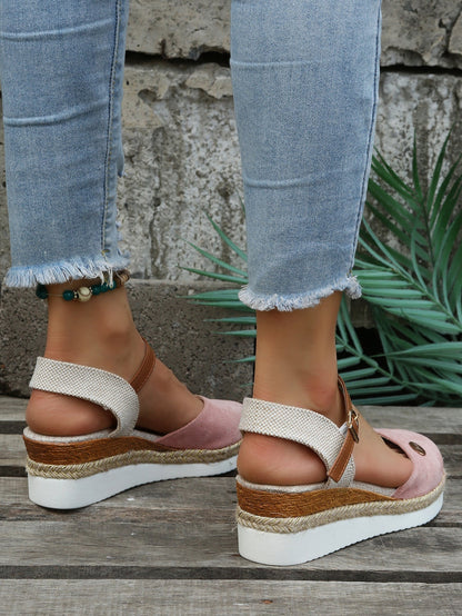 Hannah | Woven Wedge Sandals