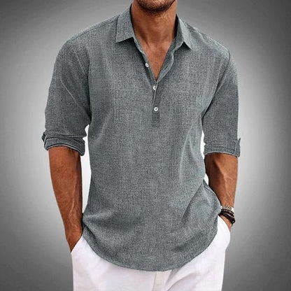 Damian | Breathable Pure Linen Polo Shirt