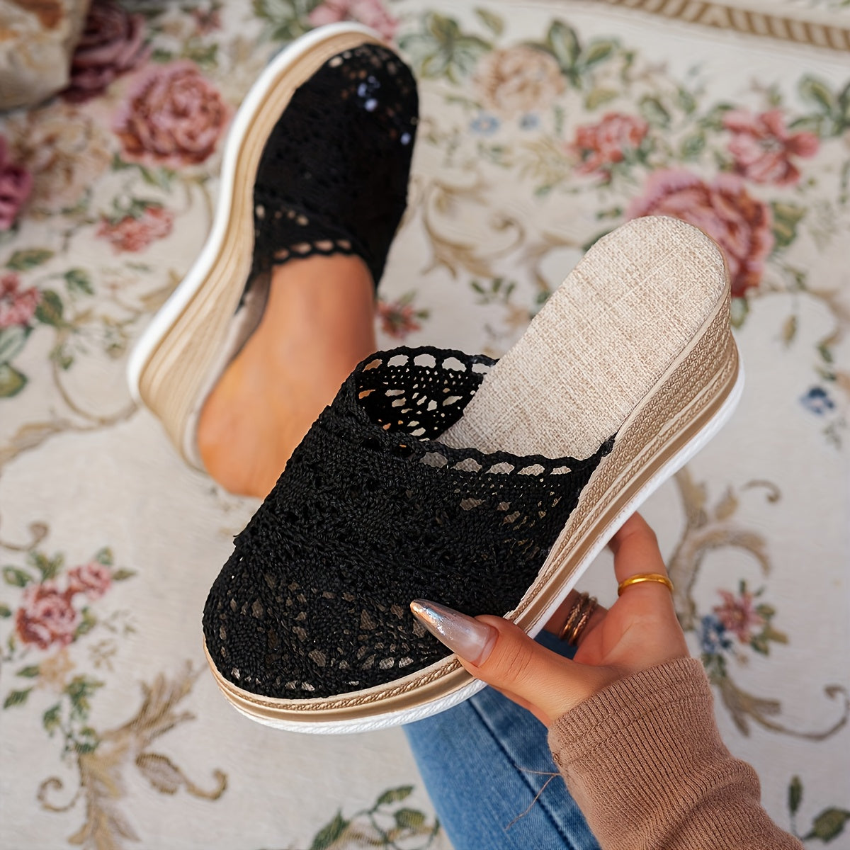 Hannah | Espadrille Wedge Sandals