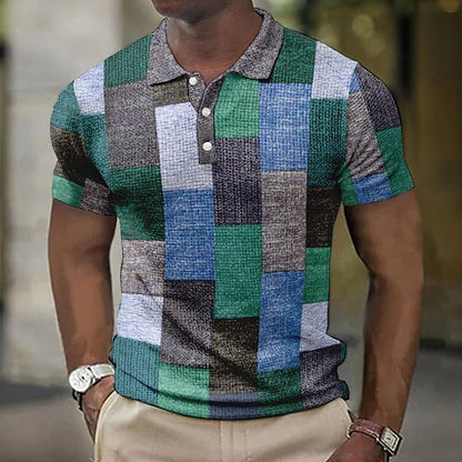 Mateo | Modern Multicolor Textured Polo Shirt