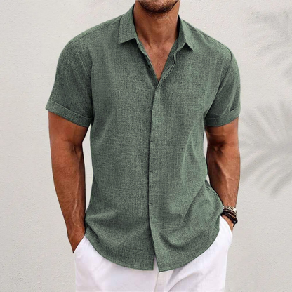 Jaxon |  Lightweight Cotton Linen Short Sleeve Shirt