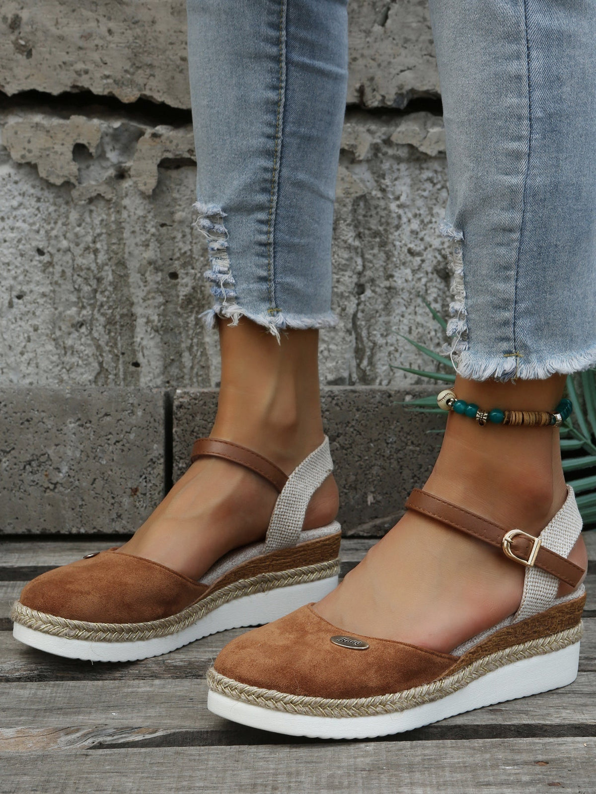 Hannah | Woven Wedge Sandals