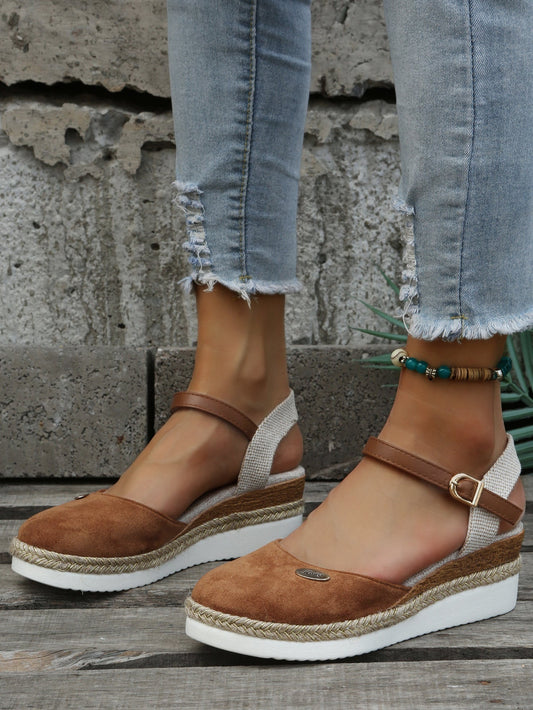 Hannah | Woven Wedge Sandals
