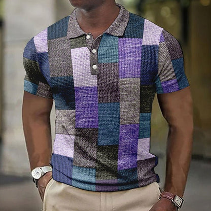 Mateo | Modern Multicolor Textured Polo Shirt