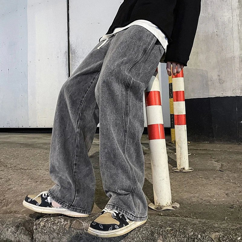 Rowan | Relaxed Wide-Leg Denim Jeans for Men
