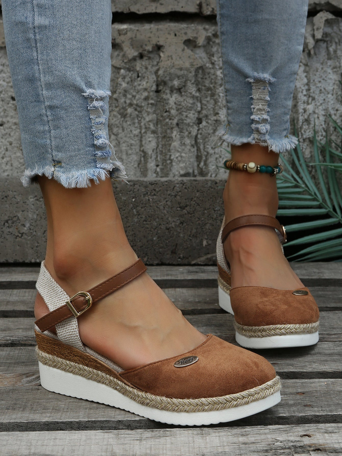Hannah | Woven Wedge Sandals