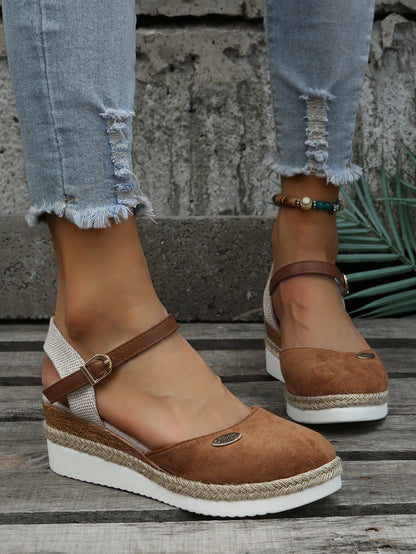 Hannah | Woven Wedge Sandals