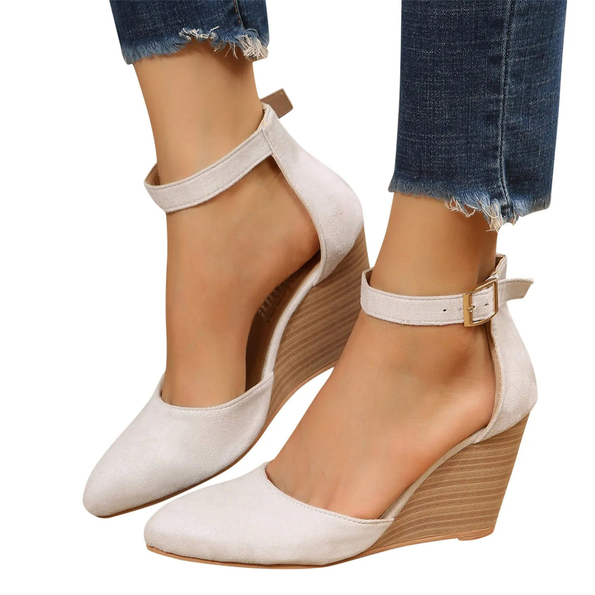 Hannah | Closed Toe Wedge Heels