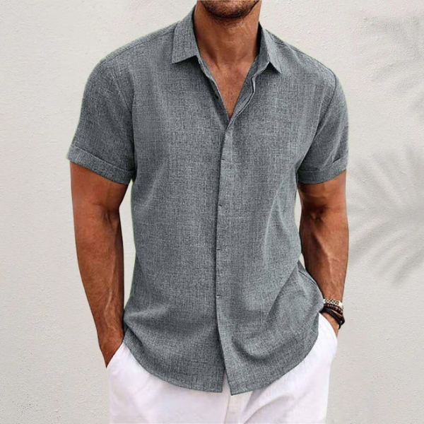 Jaxon |  Lightweight Cotton Linen Short Sleeve Shirt