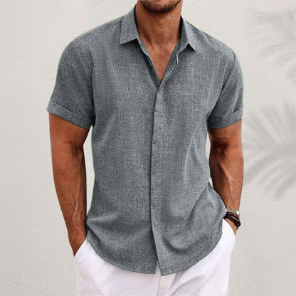 Jaxon |  Lightweight Cotton Linen Short Sleeve Shirt