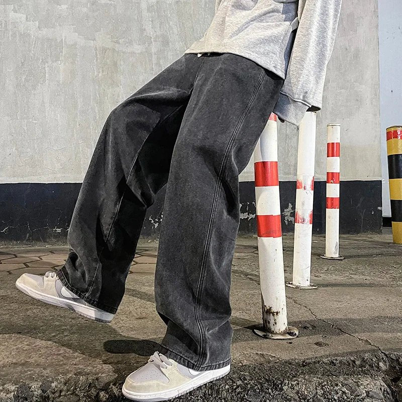 Rowan | Relaxed Wide-Leg Denim Jeans for Men