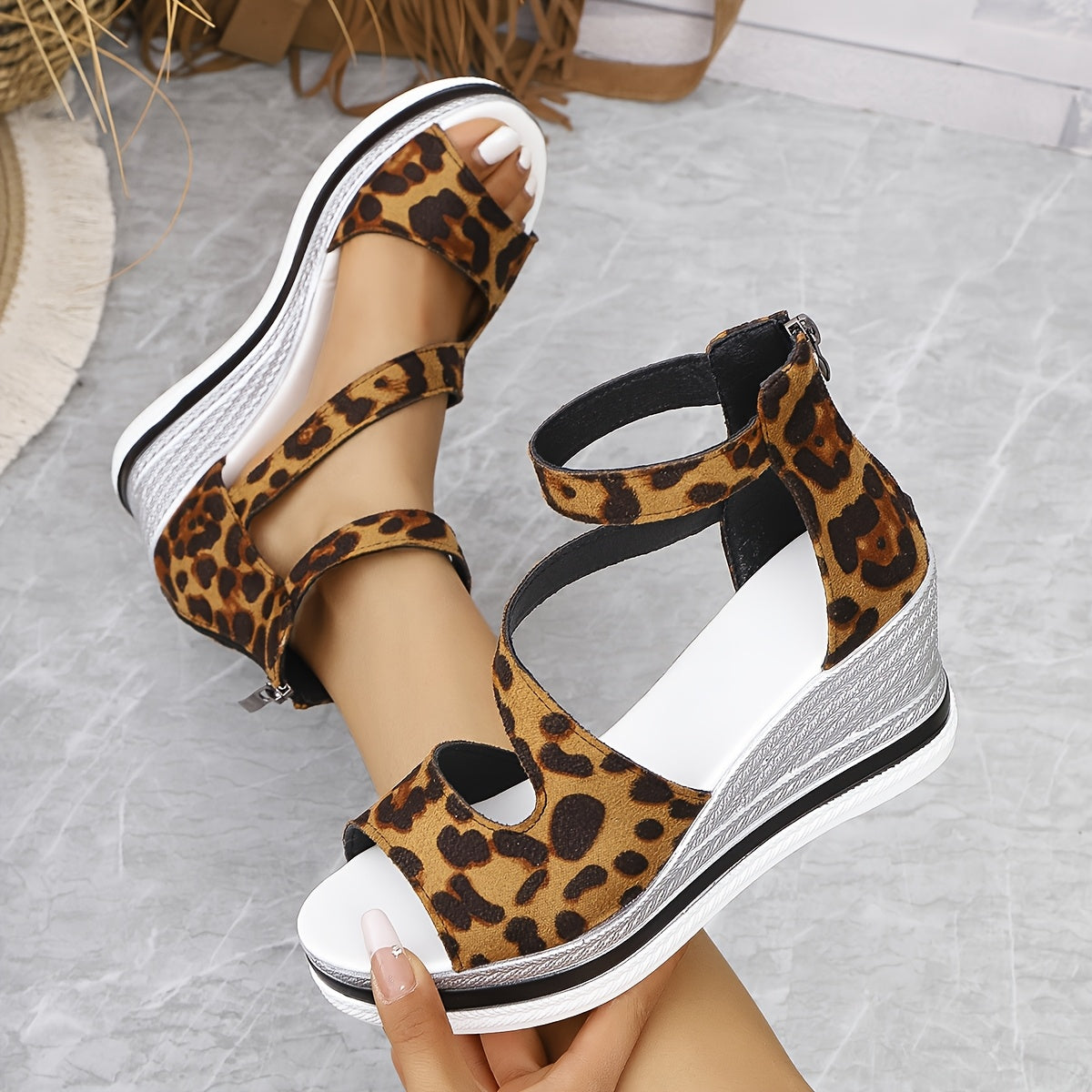 Hannah | Straps Wedge Sandals