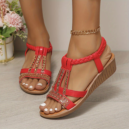 Hannah | Bohemian Low Wedge Heel Sandals