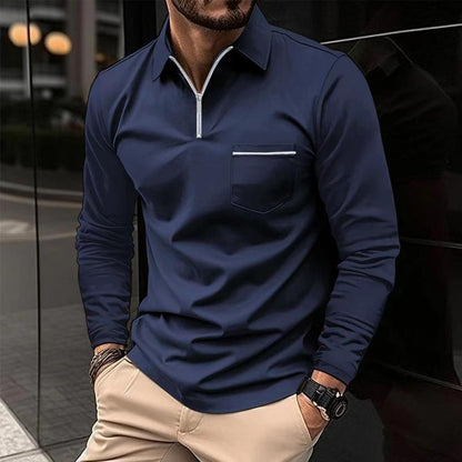 Easton | Refined Quarter-Zip Polo Shirt