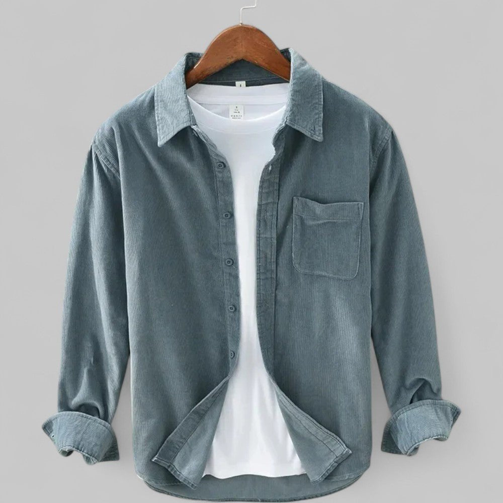 Josiah | Corduroy Shirt – Retro Long Sleeve Style for Men
