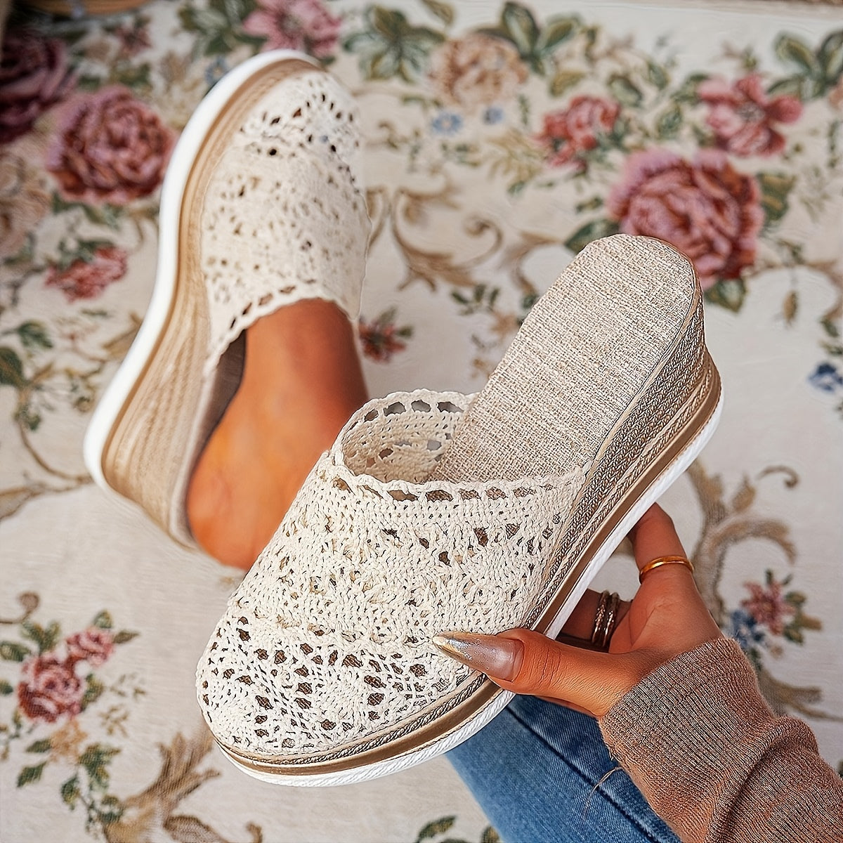 Hannah | Espadrille Wedge Sandals