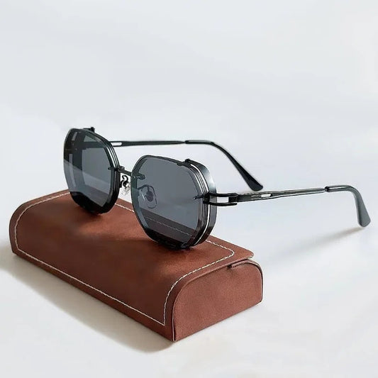 Caspian | Unisex Steampunk Aluminium Sunglasses