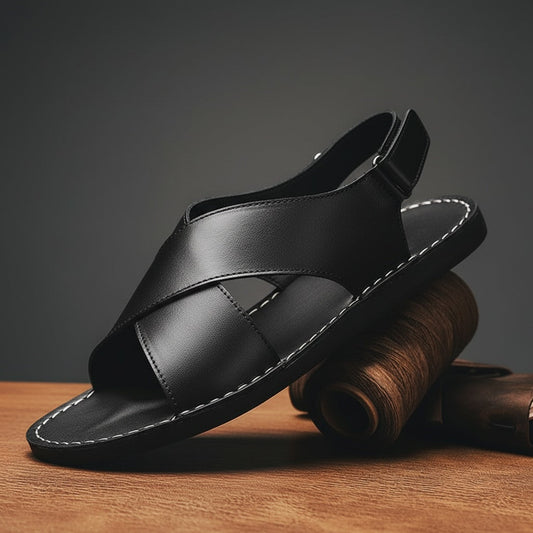 Clark Leder Slip-On Sandale