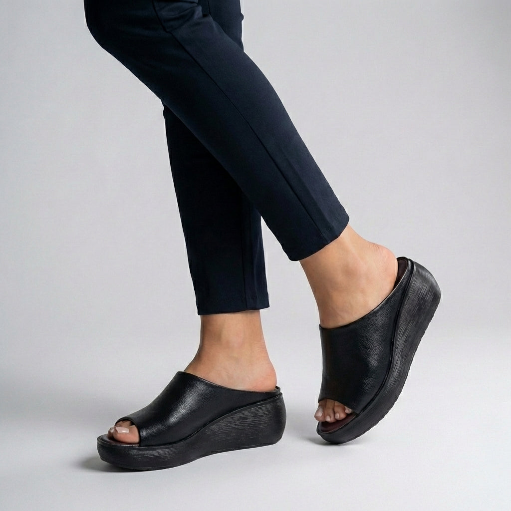 Rosenau™ | Leder Plattform-Sandalen