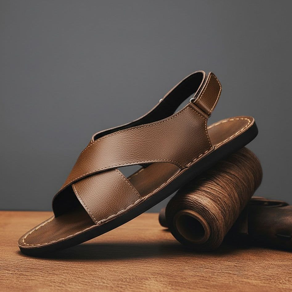 Clark Leder Slip-On Sandale